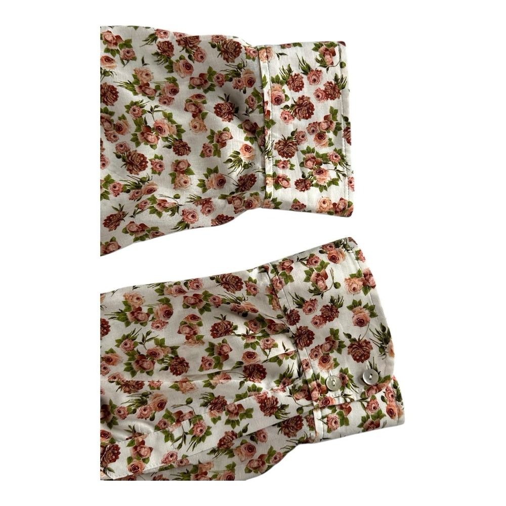 L'agence Ryan Women‎ Floral Button Down 3/4 Sleeves Women's Size Large - Picture 5 of 13